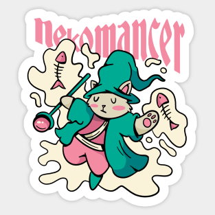 Nekomancer Cute Necromancer Cat Sticker